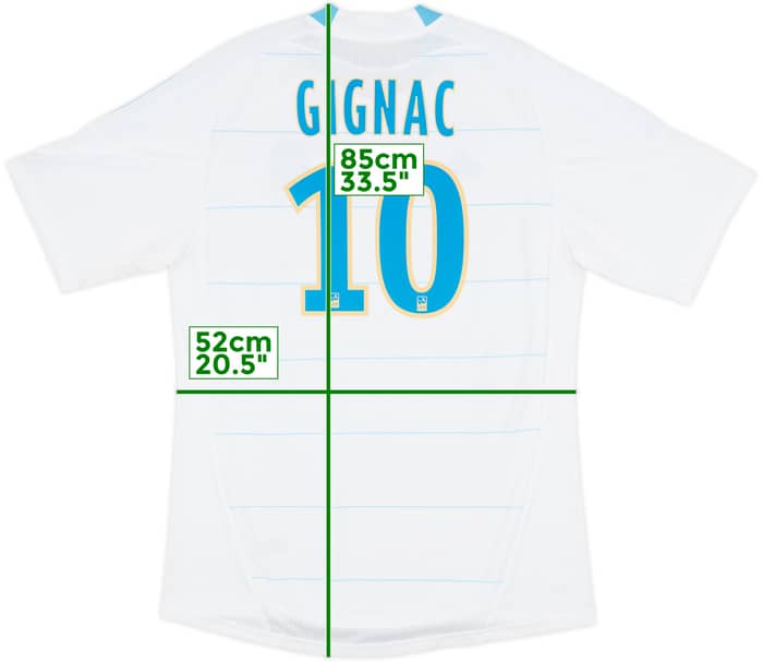 2010-11 Olympique Marseille Home Shirt Gignac #10 - 10/10 - (L)