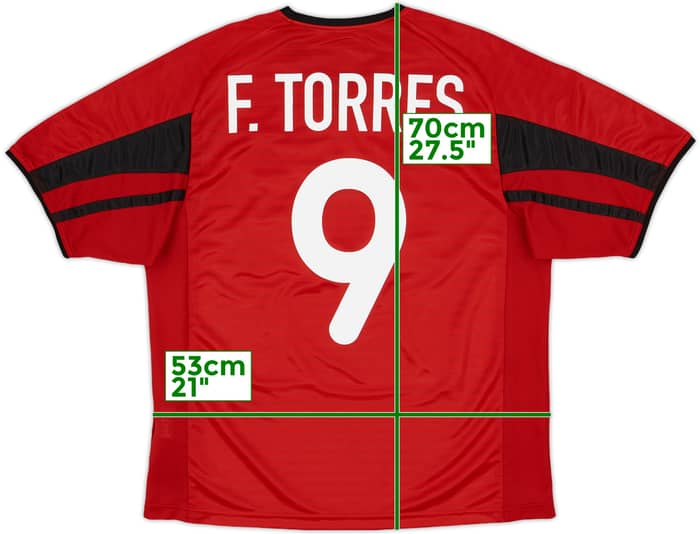 2001-02 Atletico Madrid Away Shirt F.Torres #9 - 8/10 - (M)