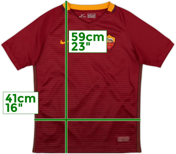 2016-17 Roma Home Shirt - 6/10 - (M.Boys)