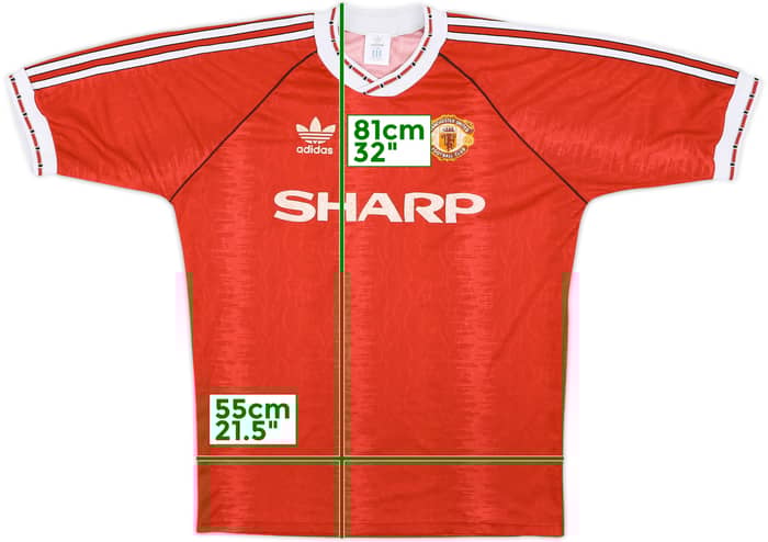 1990-92 Manchester United Home Shirt - 7/10 - (M|L)