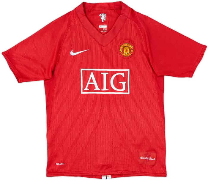 2007-09 Manchester United Home Shirt - 5/10 - (L.Boys)