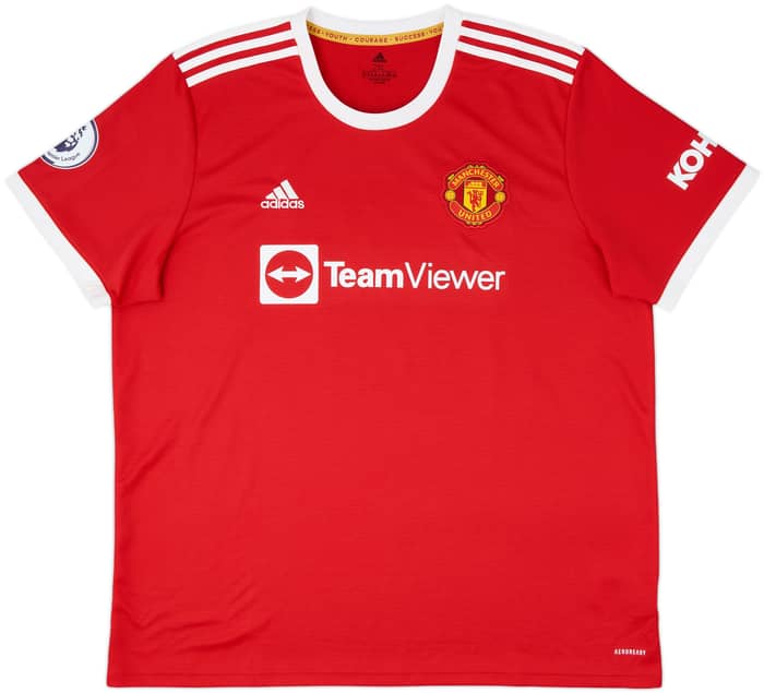2021-22 Manchester United Home Shirt B.Fernandes #18 - 9/10 - (XXL)