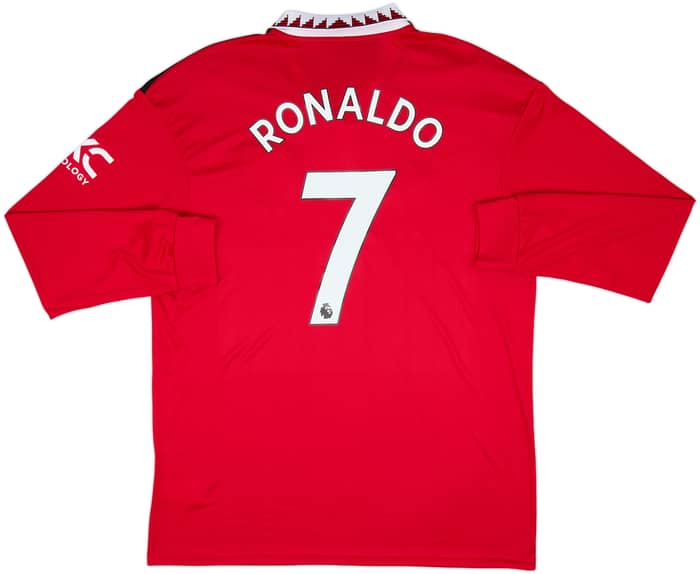 2022-23 Manchester United Home L/S Shirt Ronaldo #7 - 9/10 - (XL)