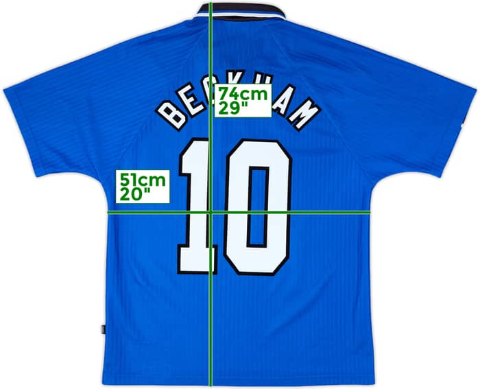 1996-98 Manchester United Third Shirt Beckham #10 - 9/10 - (M)