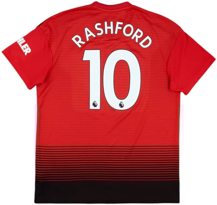 2018-19 Manchester United Home Shirt Rashford #10 - 9/10 - (L)