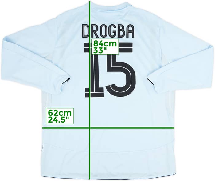 2005-06 Chelsea Away L/S Shirt Drogba #15 - 10/10 - (XXL)