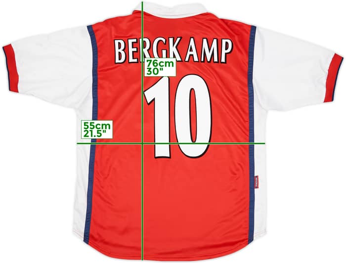1998-99 Arsenal Home Shirt Bergkamp #10 - 8/10 - (L)