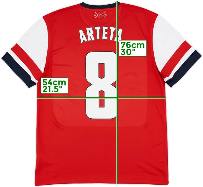 2012-14 Arsenal Home Shirt Arteta #8 - 7/10 - (L)