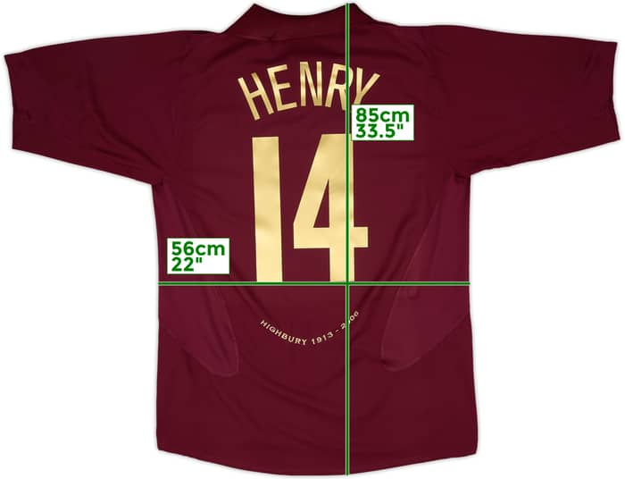 2005-06 Arsenal Home Shirt Henry #14 - 9/10 - (L)