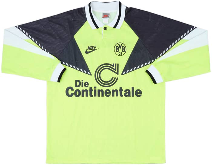 1990-91 Borussia Dortmund Home L/S Shirt - 8/10 - (L)