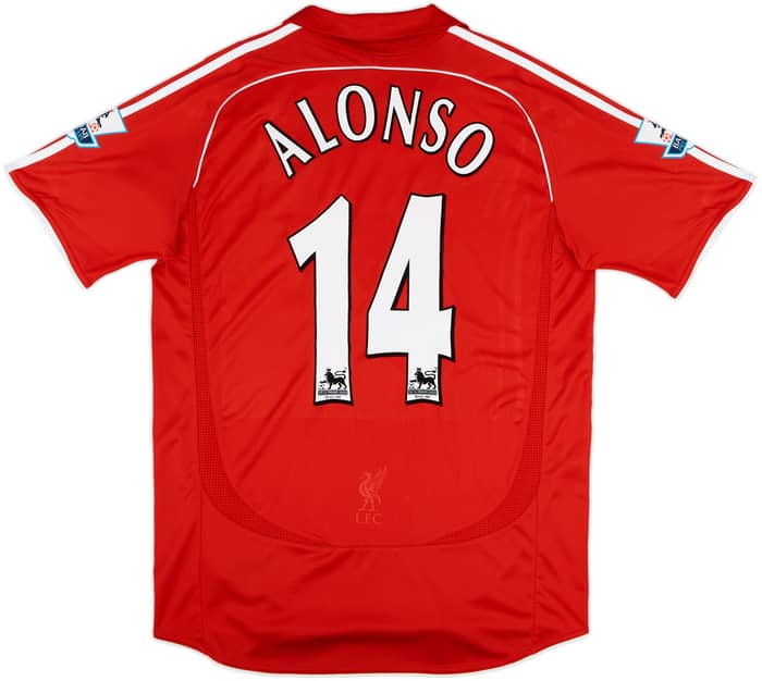 2006-08 Liverpool Home Shirt Alonso #14 - 6/10 - (M)