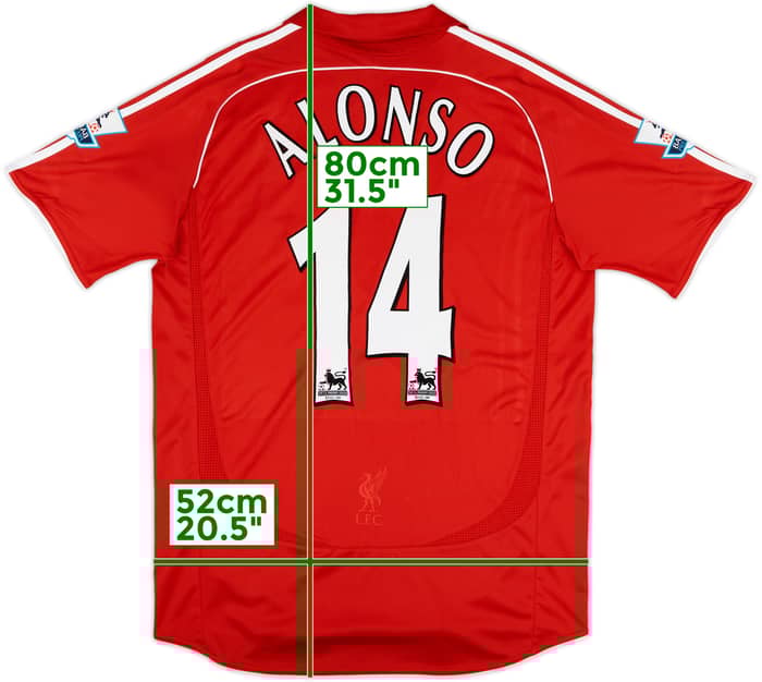 2006-08 Liverpool Home Shirt Alonso #14 - 6/10 - (M)