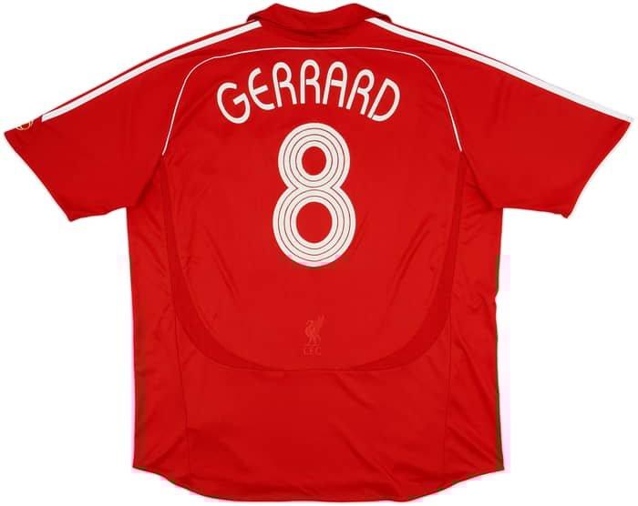 2006-08 Liverpool Home Shirt Gerrard #8 - 6/10 - (XXL)