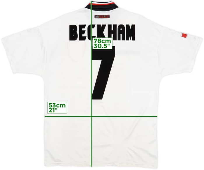1997-99 Manchester United Away Shirt Beckham #7 - 6/10 - (L)