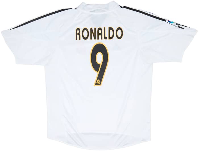 2004-05 Real Madrid Home Shirt Ronaldo #9 - 7/10 - (L)