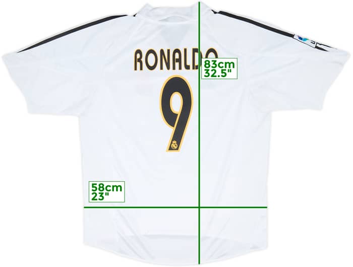 2004-05 Real Madrid Home Shirt Ronaldo #9 - 7/10 - (L)