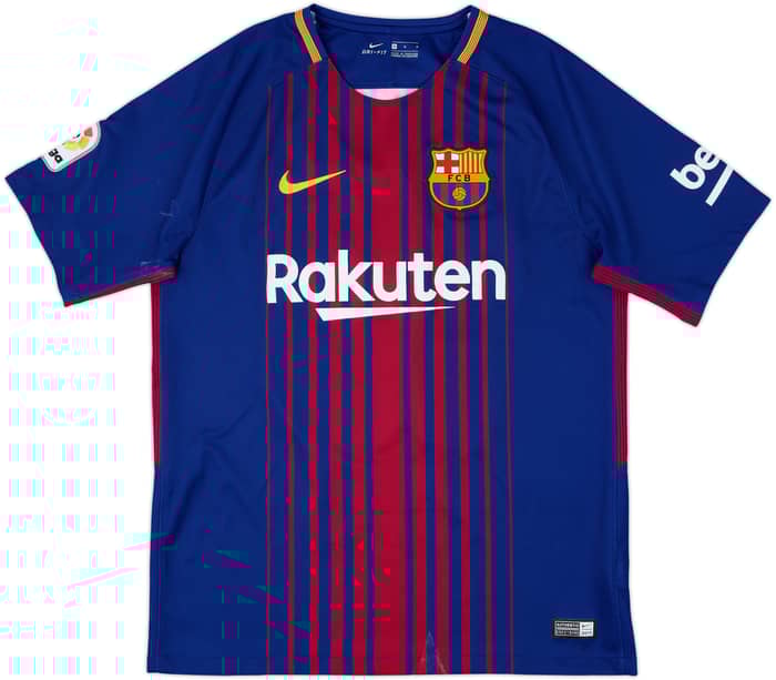 2017-18 Barcelona Home Shirt Paulinho #15 - 7/10 - (M)