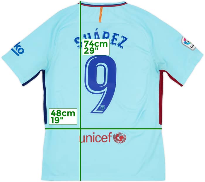 2017-18 Barcelona Away Shirt Suarez #9 - 8/10 - (M)