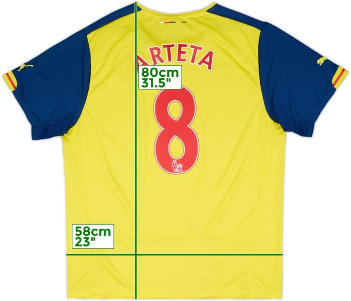 2014-15 Arsenal Away Shirt Arteta #8 - 8/10 - (XL)