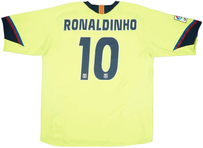 2005-06 Barcelona Away Shirt Ronaldinho #10 - 8/10 - (XXL)