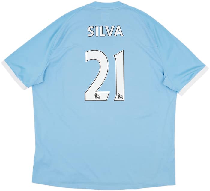 2010-11 Manchester City Home Shirt Silva #21 - 8/10 - (3XL)