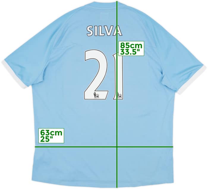 2010-11 Manchester City Home Shirt Silva #21 - 8/10 - (3XL)