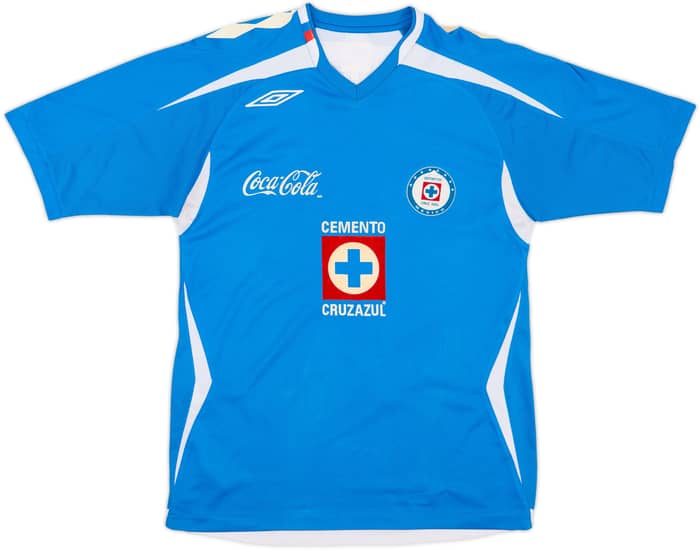 2008-09 Cruz Azul Home Shirt Riveros #7 - 8/10 - (S)