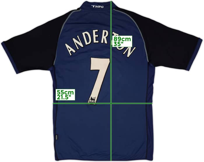 2002-03 Tottenham Away Shirt Anderton #7 - 7/10 - (XXL)