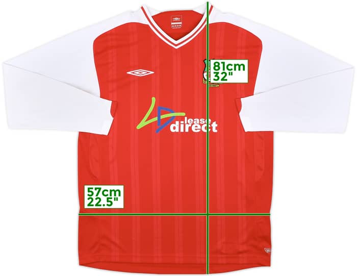 2009-10 Wrexham Home L/S Shirt - 6/10 - (L)
