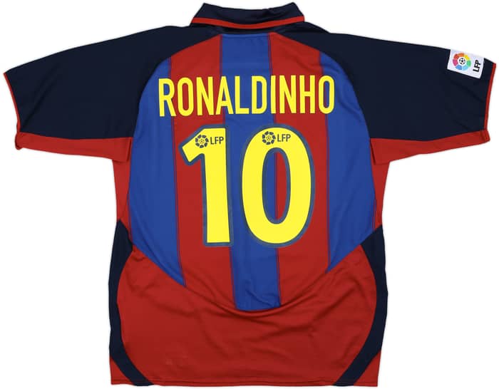 2003-04 Barcelona Home Shirt Ronaldinho #10 - 10/10 - (L)