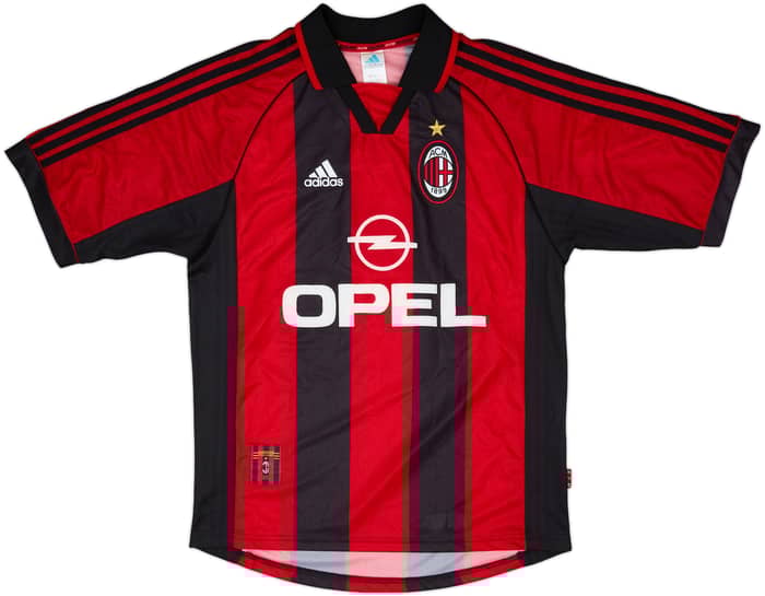 1998-00 AC Milan Home Shirt Maldini #3 - 8/10 - (M)