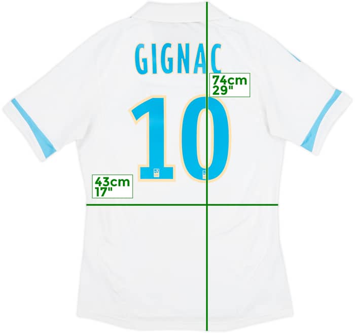2011-12 Olympique Marseille Home Shirt Gignac #10 - 7/10 - (S)
