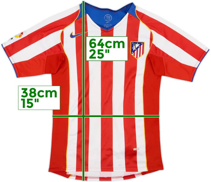 2004-05 Atletico Madrid Home Shirt - 8/10 - (M.Boys)