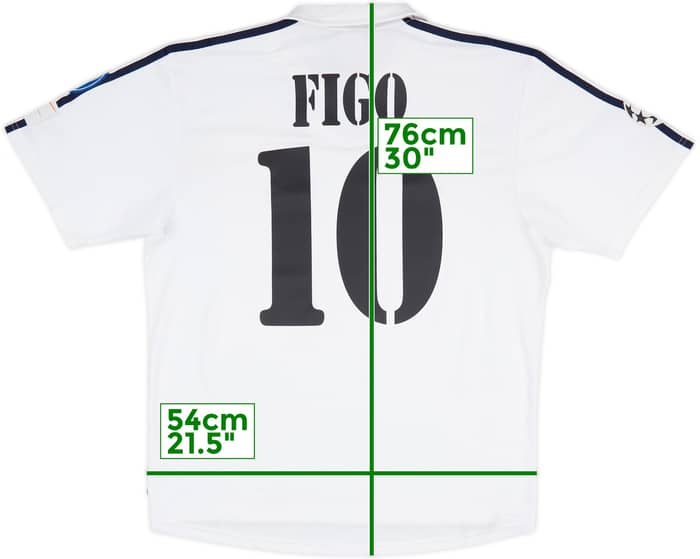 2002-03 Real Madrid Centenary Home Shirt Figo #10 - 6/10 - (M)