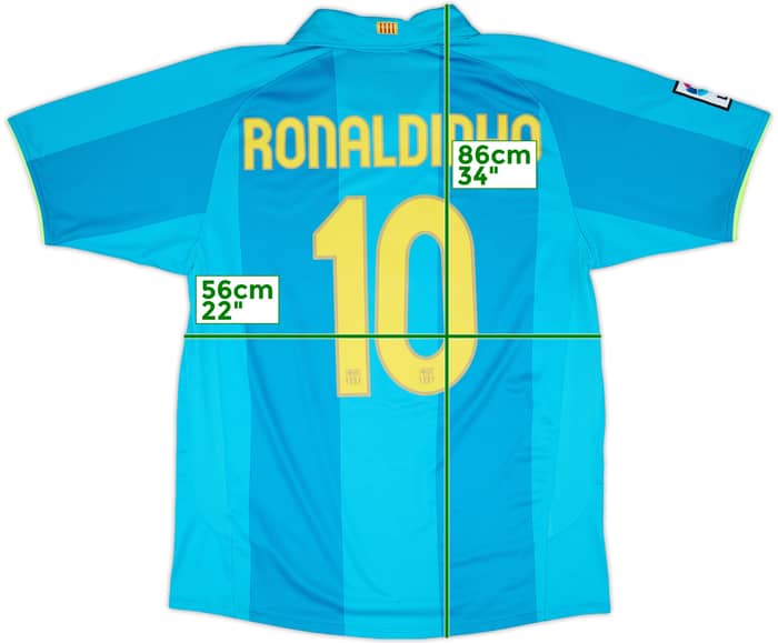 2007-09 Barcelona Away Shirt Ronaldinho #10 - 8/10 - (L)