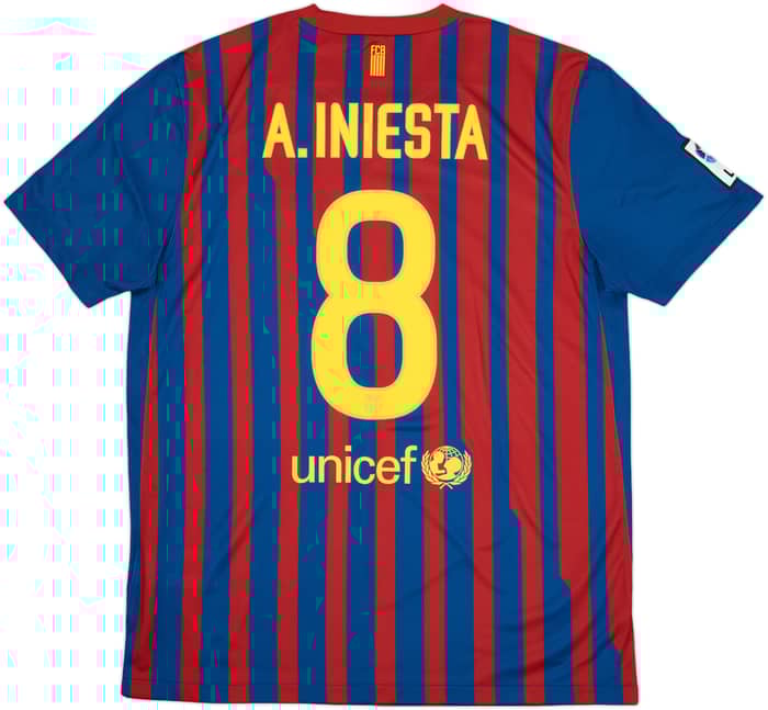 2011-12 Barcelona Home Shirt A.Iniesta #8 - 8/10 - (L)