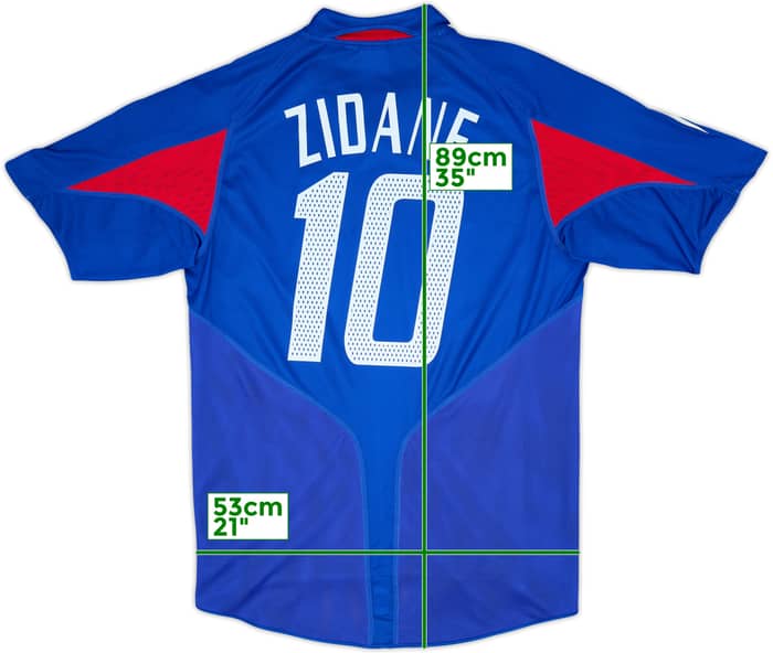 2004-06 France Home Shirt Zidane #10 - 8/10 - (M)