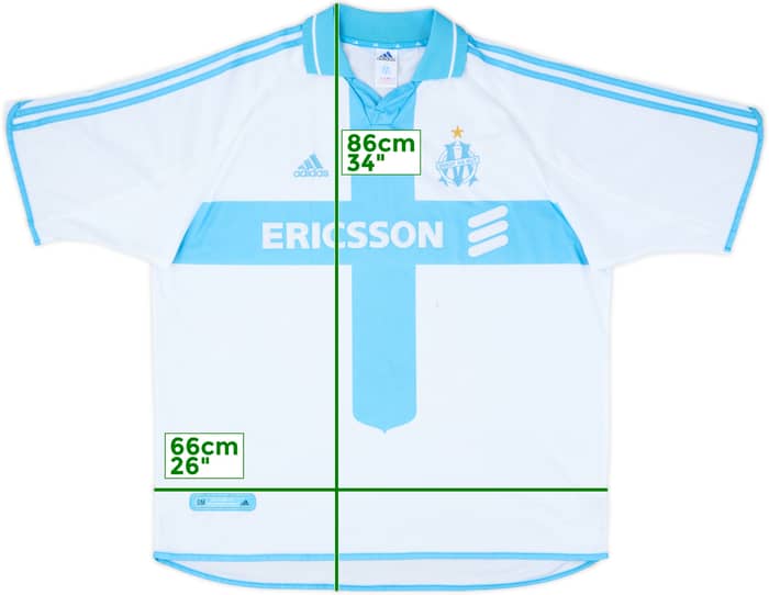2000-01 Olympique Marseille Home Shirt - 6/10 - (XXL)