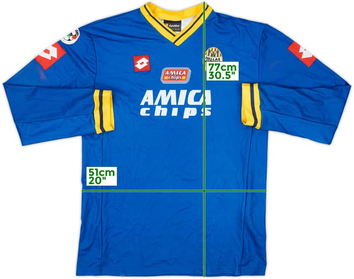 2001-02 Hellas Verona Home L/S Shirt - 7/10 - (XL)