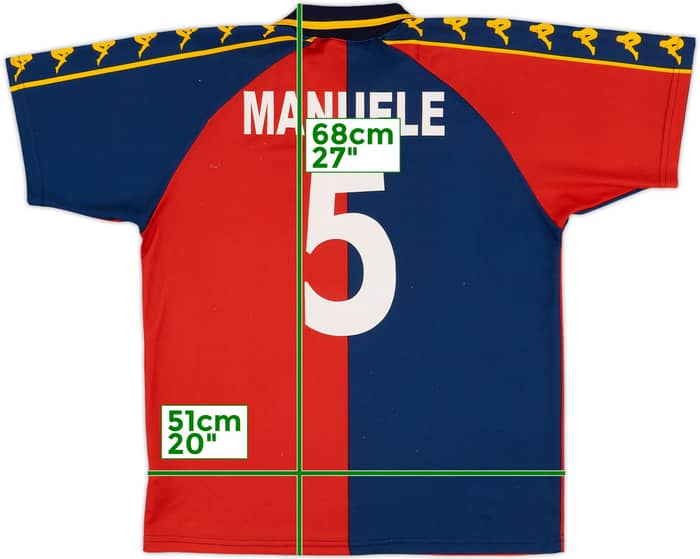 2000-01 Genoa Home Shirt Manuele #5 - 7/10 - (XXL.Boys)