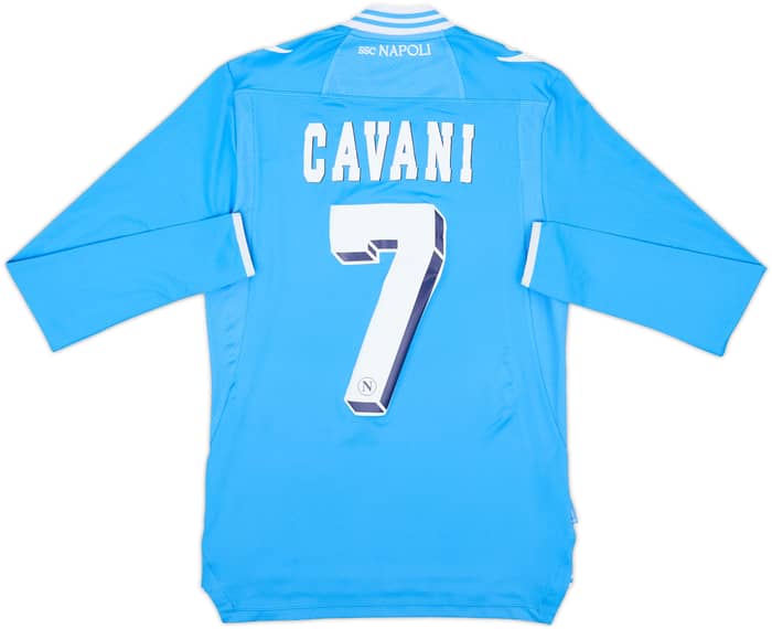 2012-13 Napoli Home L/S Shirt Cavani #7 - 6/10 - (S)