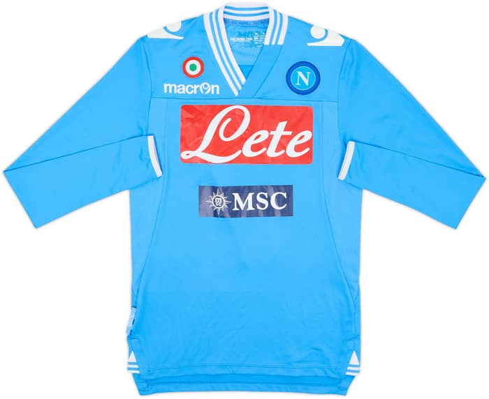 2012-13 Napoli Home L/S Shirt Cavani #7 - 6/10 - (S)