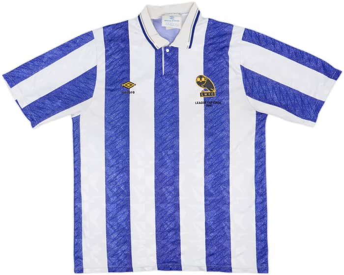 1990-91 Sheffield Wednesday 'League Cup Final' Home Shirt - 6/10 - (L)