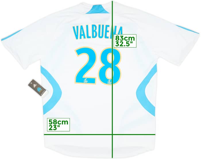 2007-08 Olympique Marseille Home Shirt Valbuena #28 (XL)