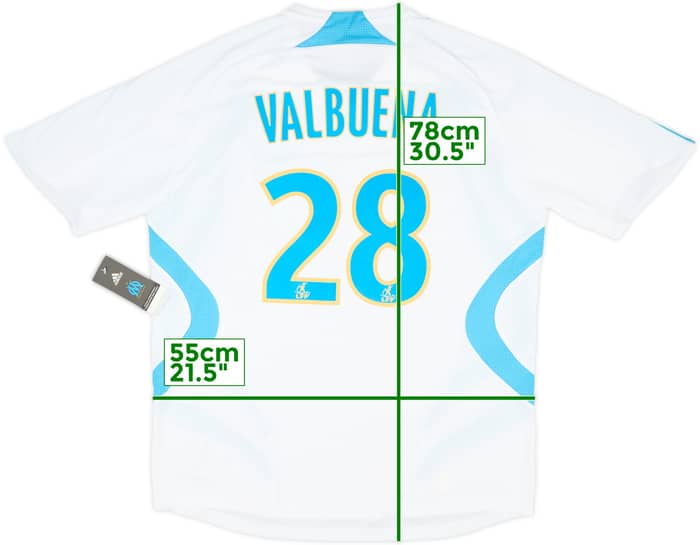 2007-08 Olympique Marseille Home Shirt Valbuena #28 (L)
