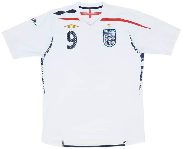 2007-09 England Home Shirt Rooney #9 - 6/10 - (L)