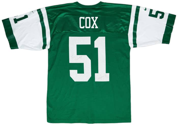 1998-00 New York Jets Cox #51 'Signed' Nike Home Jersey - 8/10 - (L)