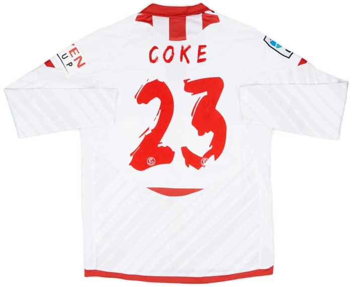 2013-14 Sevilla Match Issue Home L/S Shirt Coke #23