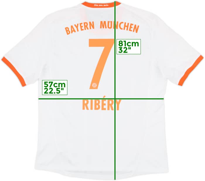 2012-13 Bayern Munich Away Shirt Ribery #7 - 8/10 - (XL)