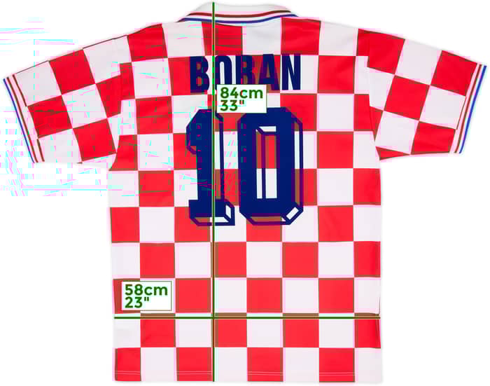 1996-98 Croatia Basic Home Shirt Boban #10 - 8/10 - (XL)